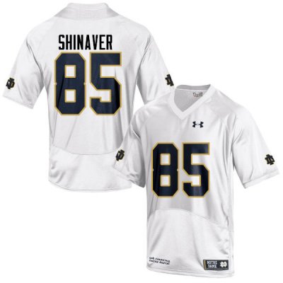 Notre Dame Fighting Irish Men's Arion Shinaver #85 White Under Armour Authentic Stitched College NCAA Football Jersey KXZ3199GV